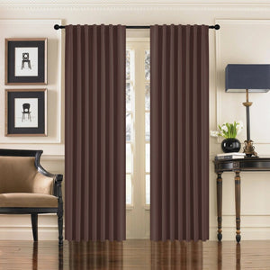 Joydeco Black Blackout Curtains Blackout Curtains 96 Inch Length 2 Panels Set for Bedroom