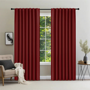 Joydeco Black Blackout Curtains Blackout Curtains 96 Inch Length 2 Panels Set for Bedroom
