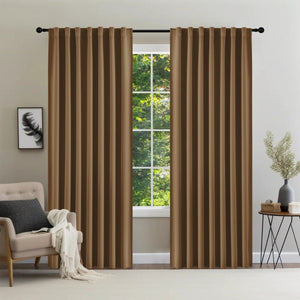 Joydeco Black Blackout Curtains Blackout Curtains 96 Inch Length 2 Panels Set for Bedroom