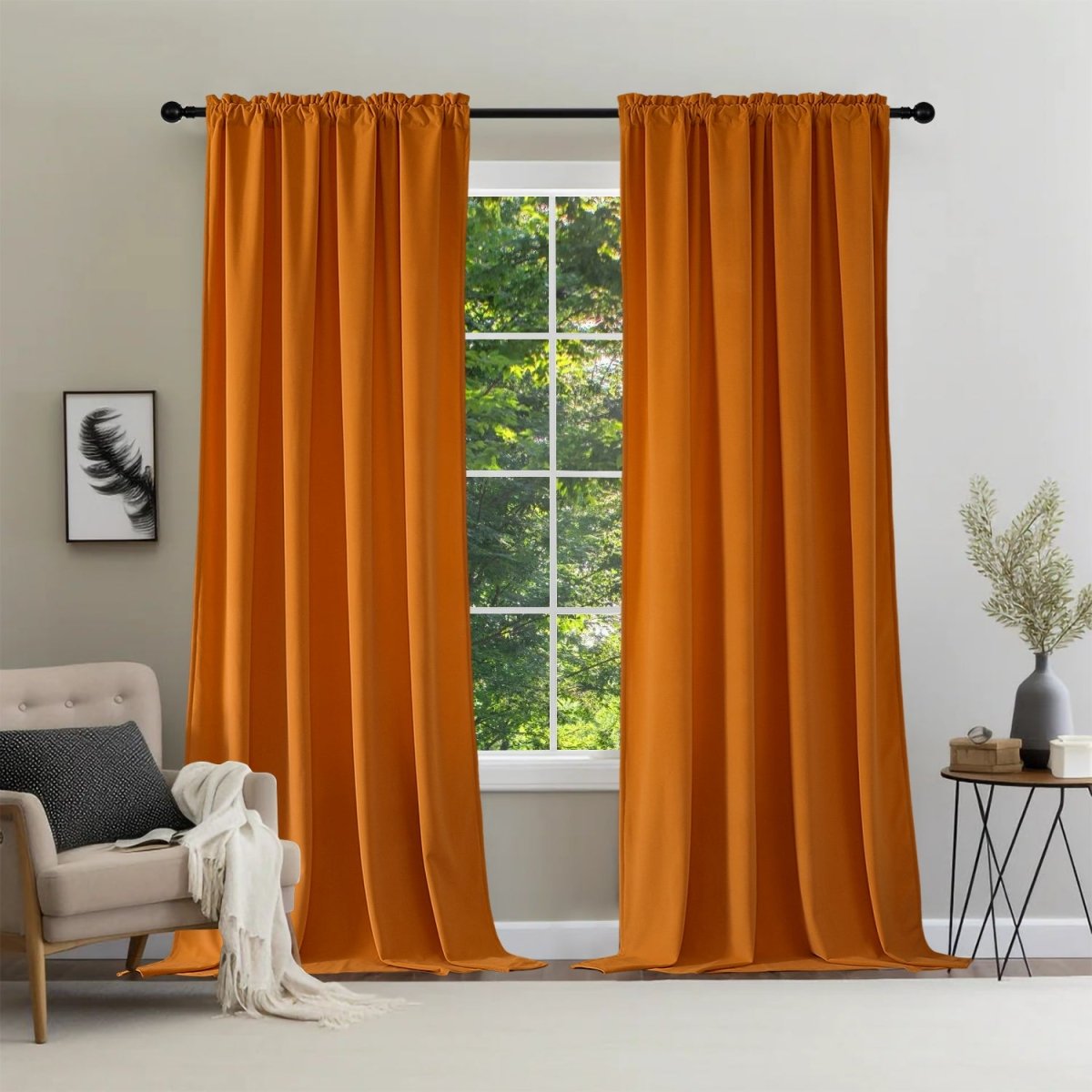 Joydeco Luxury Velvet Blackout Curtains - Thermal Insulated & Rod Pocket