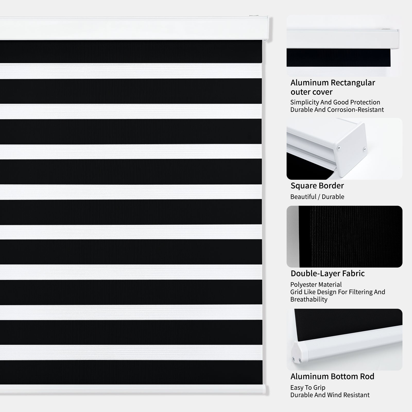 Free-Stop Zebra Blinds for Windows