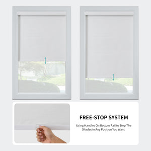 Free-Stop Cordless Blackout Roller Shades