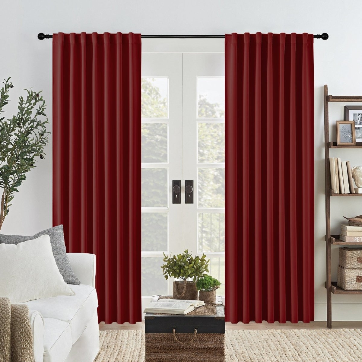 Joydeco Black Blackout Curtains Blackout Curtains 96 Inch Length 2 Panels Set for Bedroom