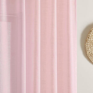 Joydeco Sheer Curtains 108 Inches Long, Beige Curtains for Living Room 2 Panels Set, Window Curtains Privacy Assured with Light Filtering(W52 x L108 Inch,Tapioca)