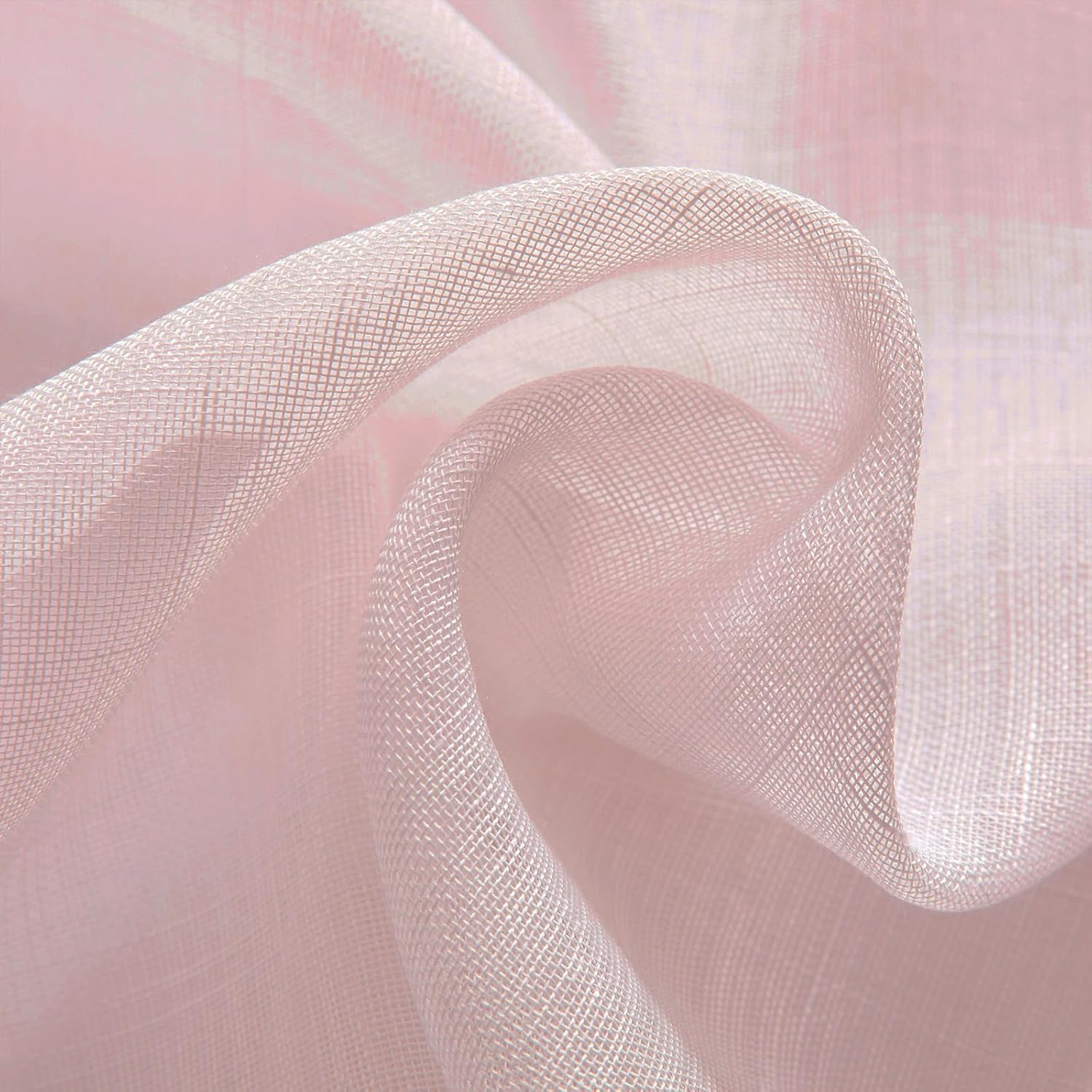 Joydeco Sheer Curtains 108 Inches Long, Beige Curtains for Living Room 2 Panels Set, Window Curtains Privacy Assured with Light Filtering(W52 x L108 Inch,Tapioca)