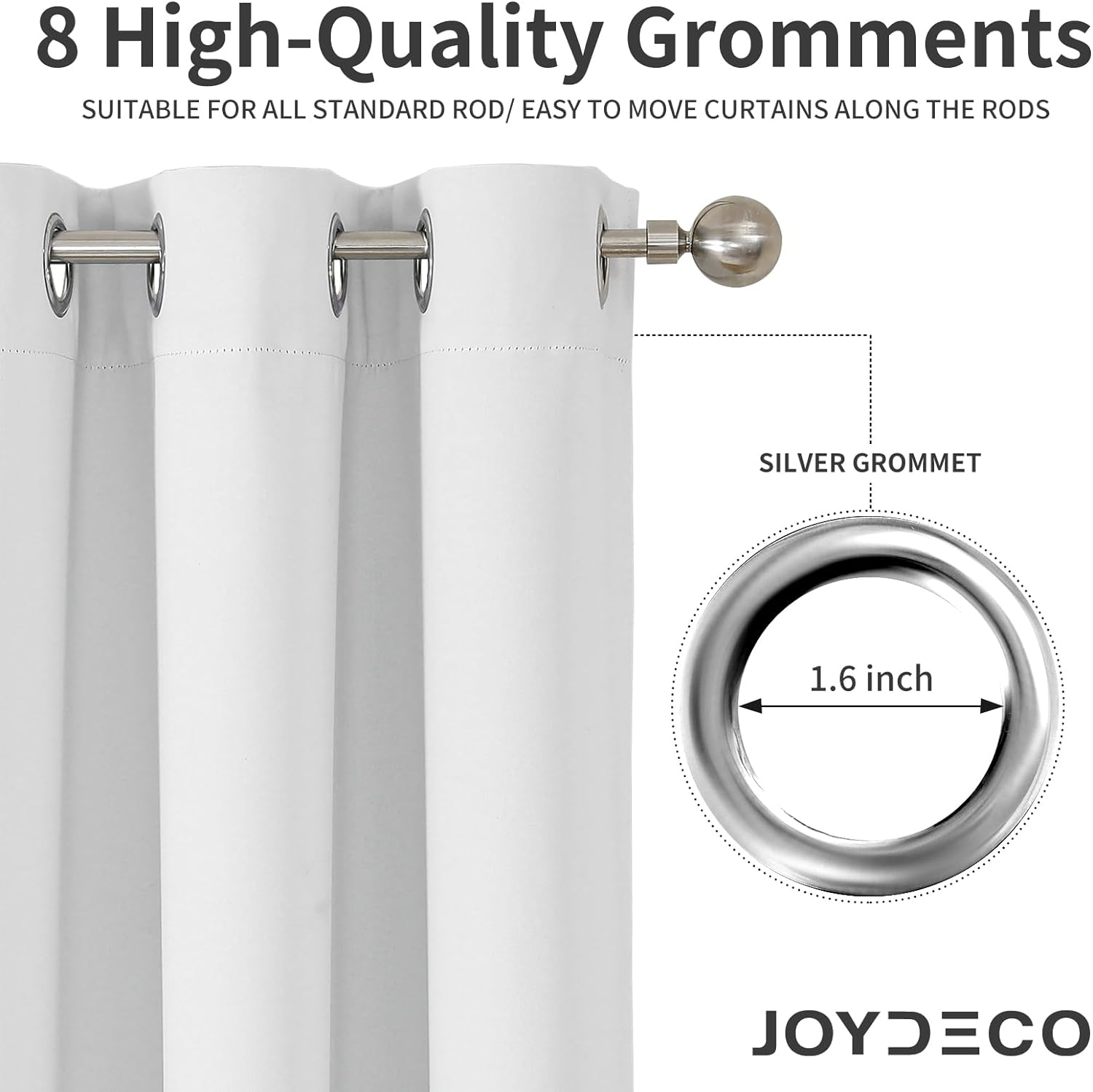 Joydeco Blackout Curtains 2 Panels Set, featuring thermal insulated long curtains
