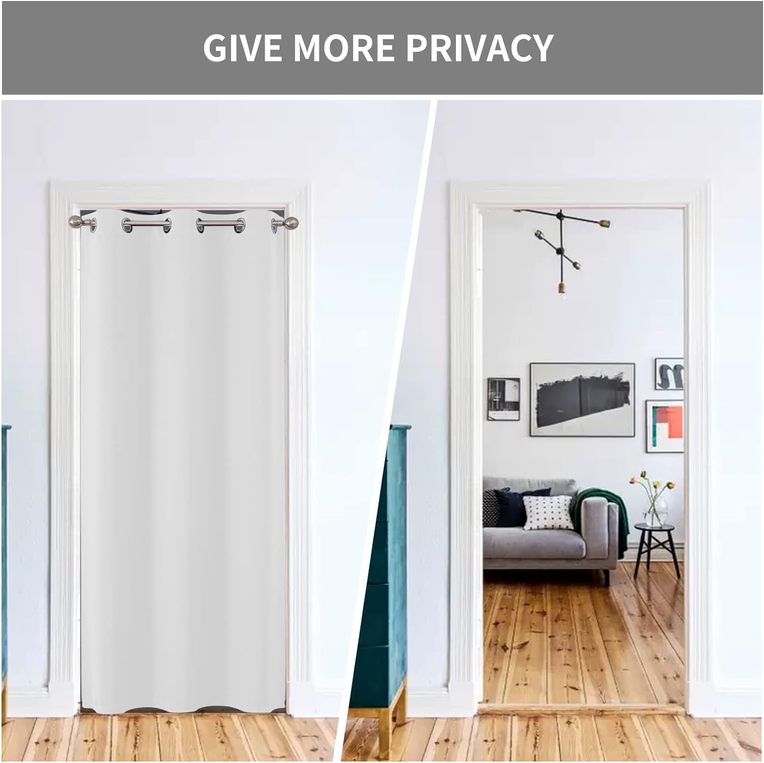 Joydeco Blackout Curtains sliding glass door curtains, patio sliding door living room extra wide curtains, room partition curtains.