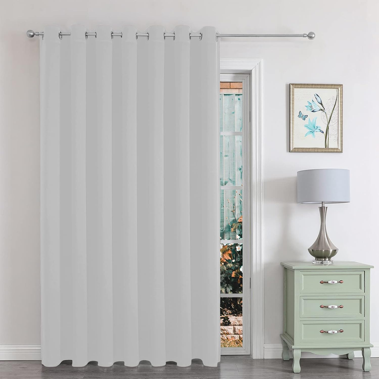 Joydeco Blackout Curtains sliding glass door curtains, patio sliding door living room extra wide curtains, room partition curtains.