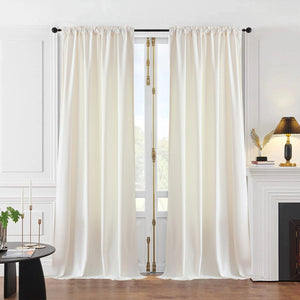 Joydeco Luxury Velvet Blackout Curtains - Thermal Insulated & Rod Pocket