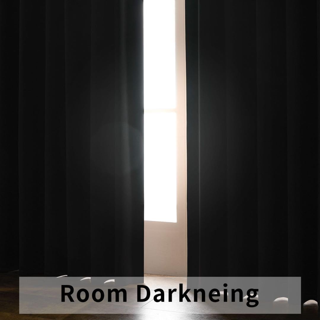 Joydeco Blackout Curtains 96 Inch Length 2 Panels Set for Bedroom-Royal Blue