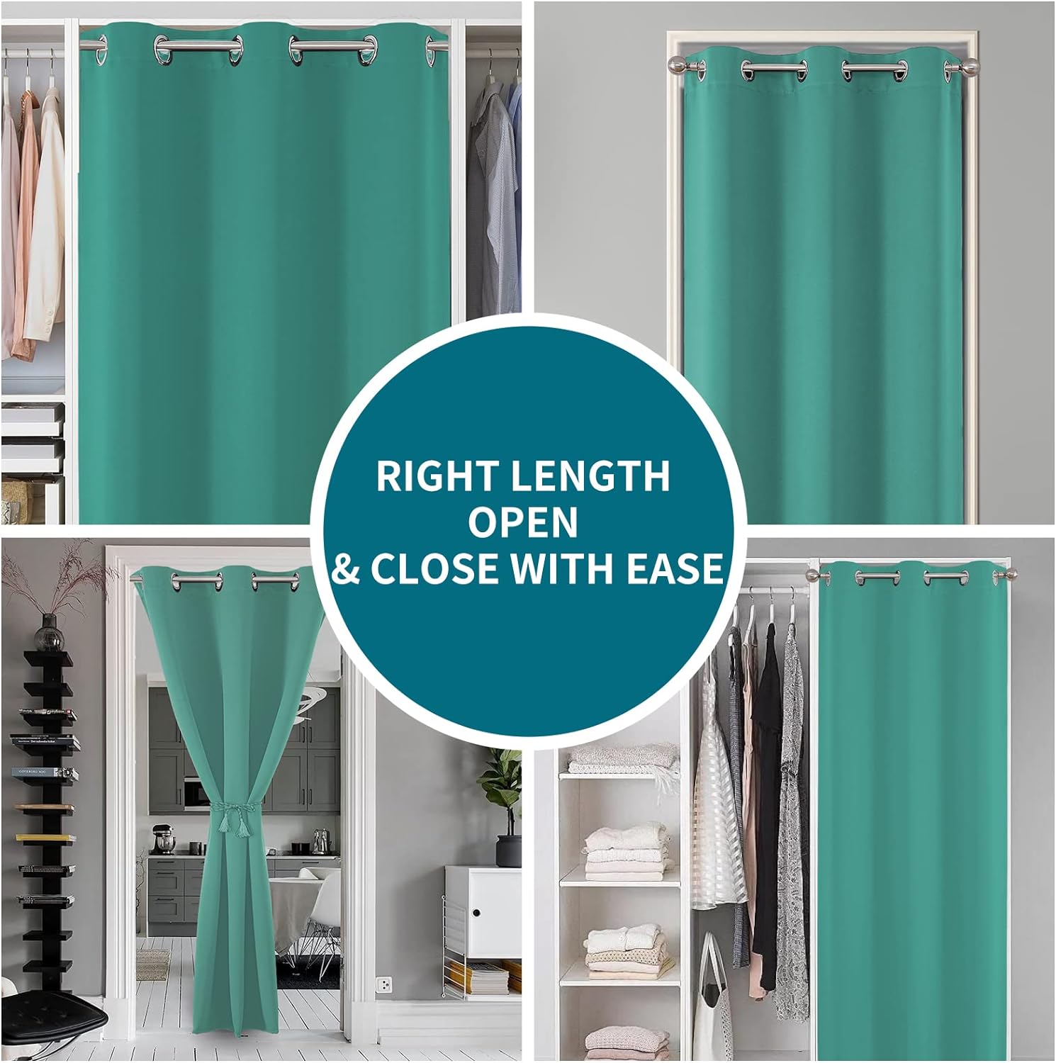 Joydeco Blackout Curtains sliding glass door curtains, patio sliding door living room extra wide curtains, room partition curtains.