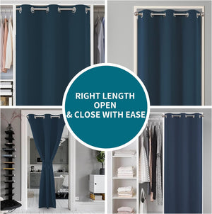 Joydeco Blackout Curtains sliding glass door curtains, patio sliding door living room extra wide curtains, room partition curtains.