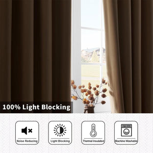 Joydeco Blackout Curtains 2 Panels Set, featuring thermal insulated long curtains