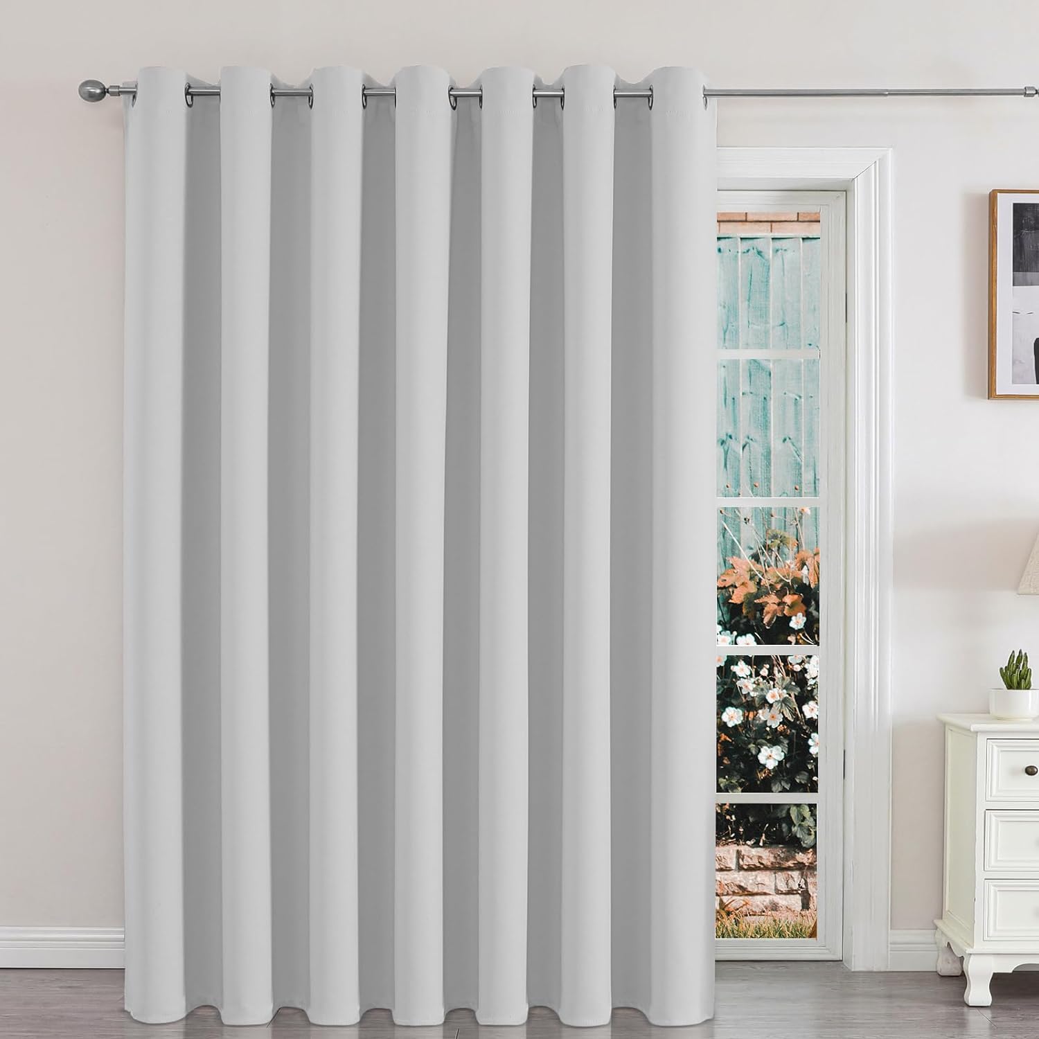 Joydeco Blackout Curtains sliding glass door curtains, patio sliding door living room extra wide curtains, room partition curtains.