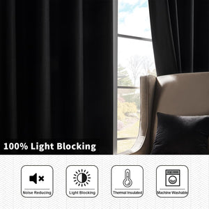 Joydeco Blackout Curtains 2 Panels Set, featuring thermal insulated long curtains