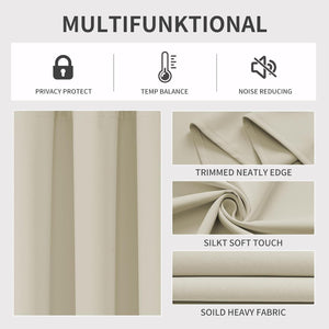 Joydeco Blackout Curtains 2 Panels Set, featuring thermal insulated long curtains