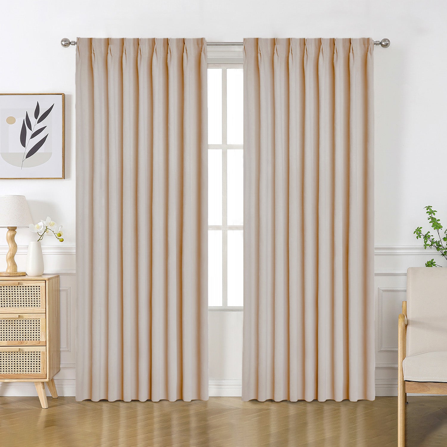 Joydeco Velourette Chenille Blackout Curtains