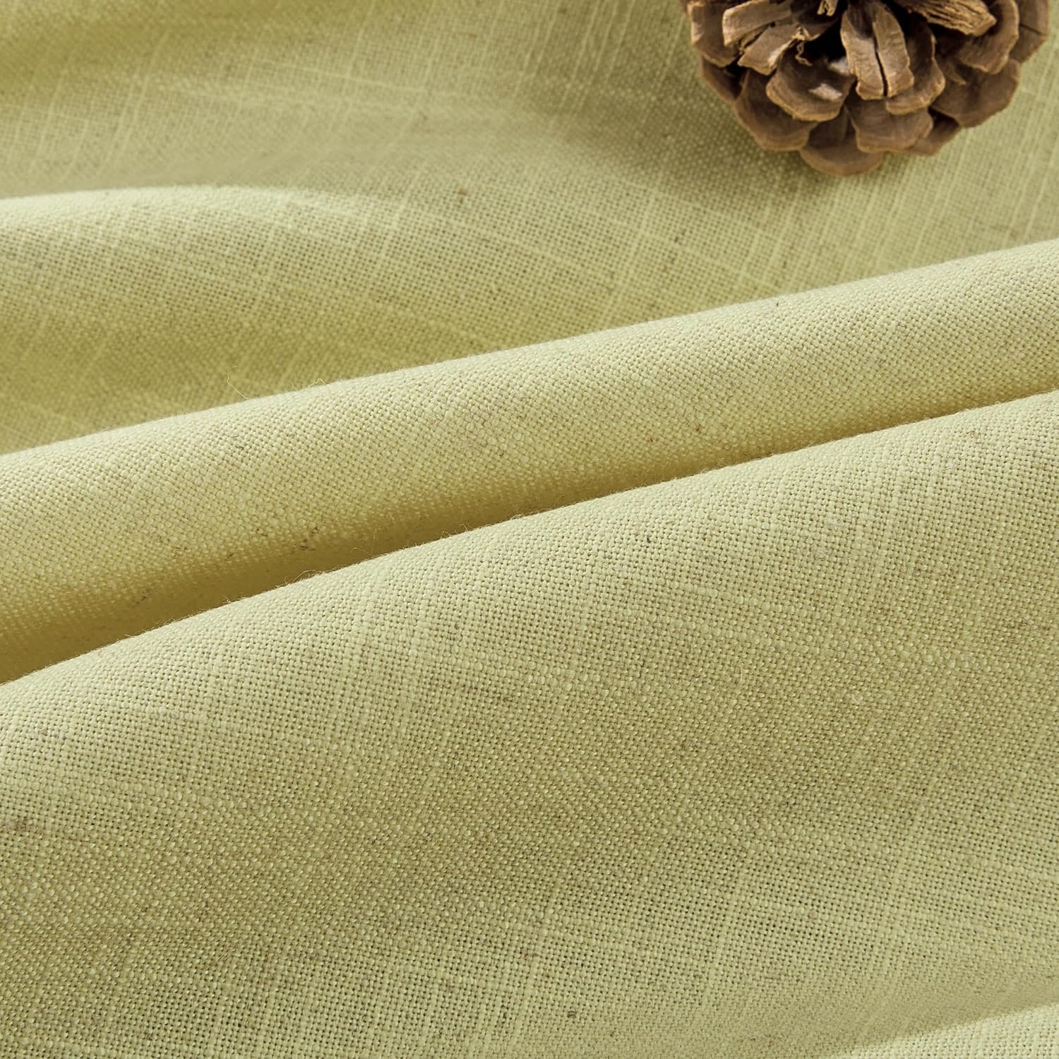 Joydeco Semi-Sheer Linen Curtains - 2 Panel, Light Filtering
