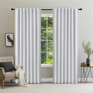 Joydeco Black Blackout Curtains Blackout Curtains 96 Inch Length 2 Panels Set for Bedroom