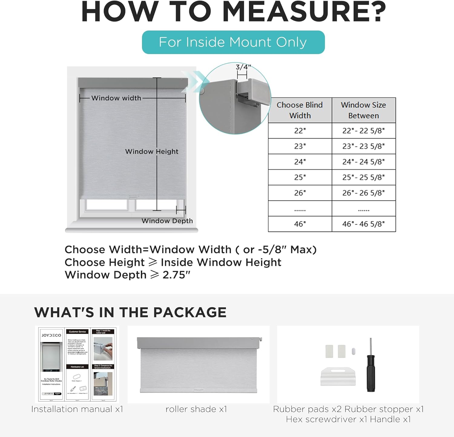 No Drill No Tools Blackout Shades Cordless Roller Shades