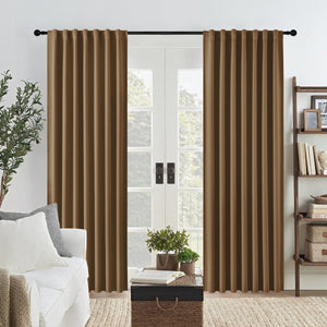 Joydeco Black Blackout Curtains Blackout Curtains 96 Inch Length 2 Panels Set for Bedroom