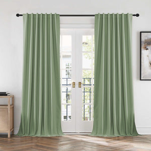 Joydeco Blackout Curtains 2 Panels Set, featuring thermal insulated long curtains Dark Beige Curtains