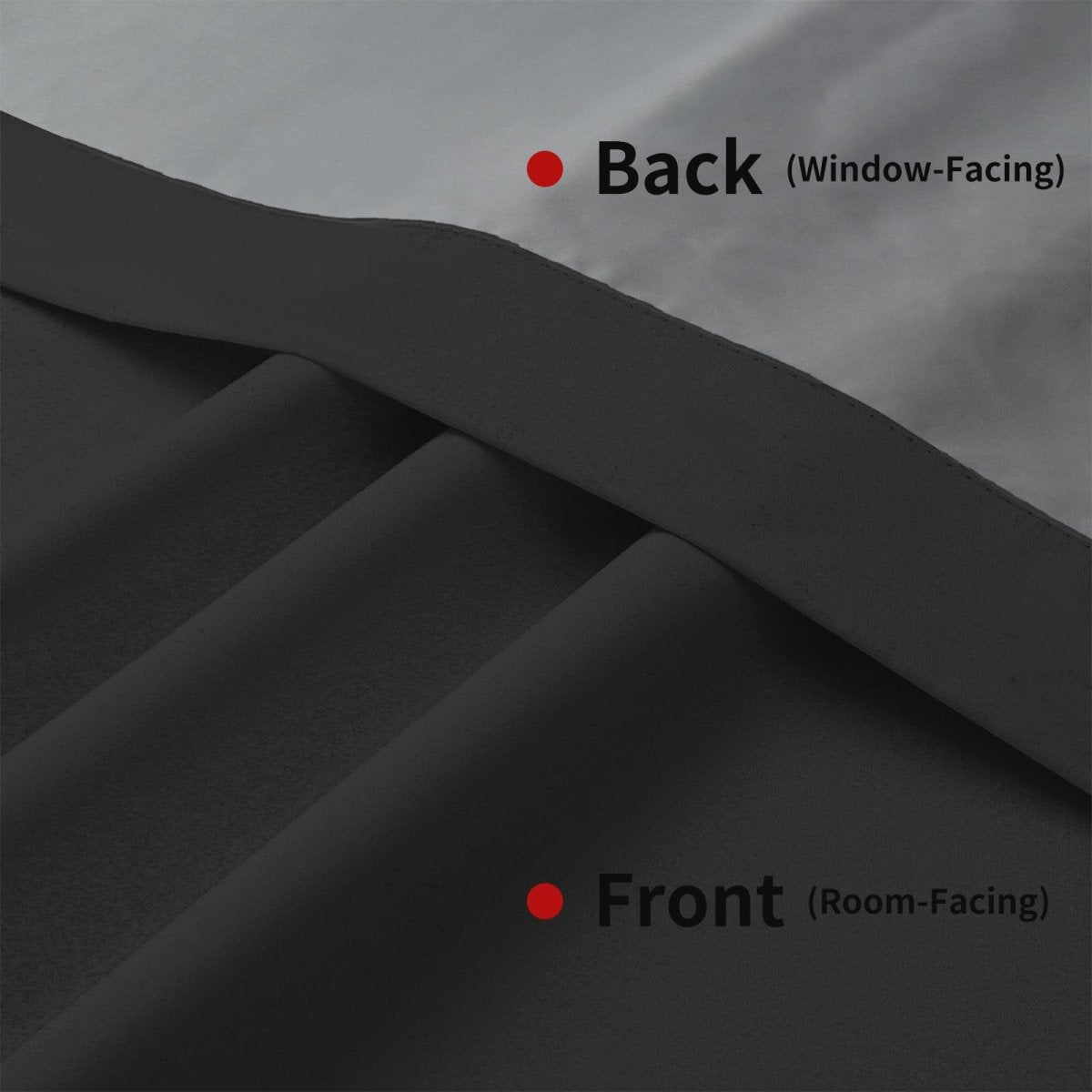 Joydeco 100% Blackout Curtains Black Long for Bedroom Living Room - 2 Panels Set Burg Room Darkening Black Out Curtains
