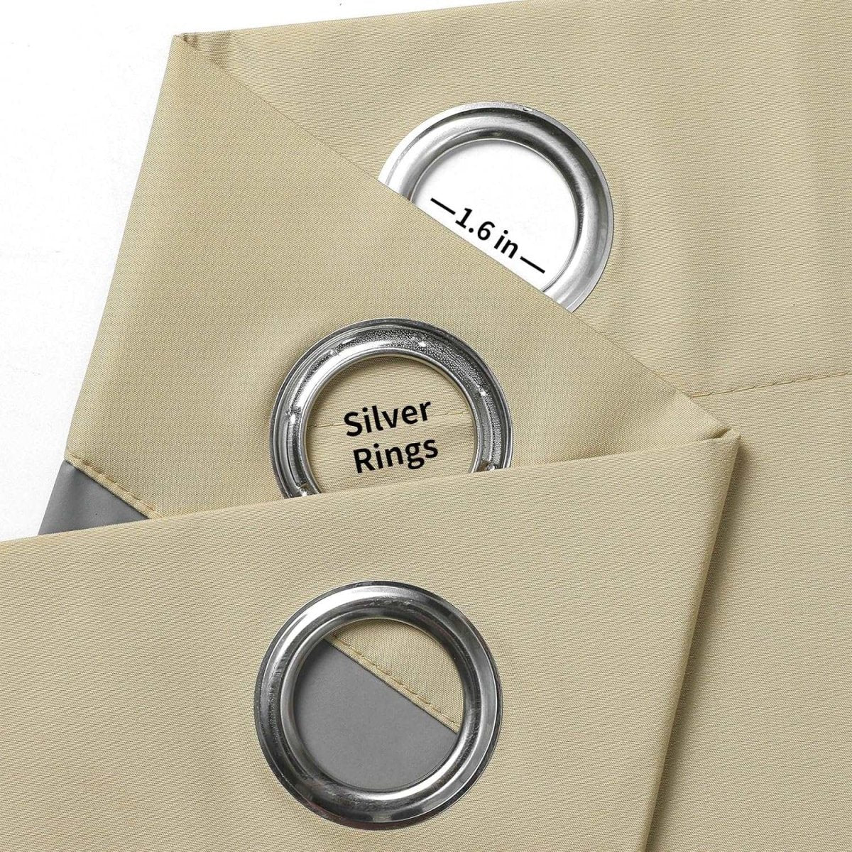 Joydeco 100% Blackout CurtainsThermal Insulated Solid Room Darkening Curtains with Grommets Multiple Sizes