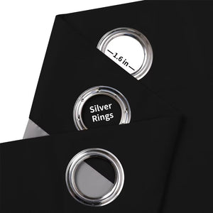 Joydeco 100% Blackout CurtainsThermal Insulated Solid Room Darkening Curtains with Grommets Multiple Sizes