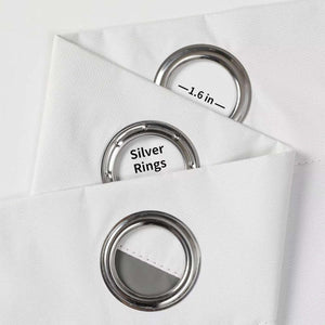 Joydeco 100% Blackout CurtainsThermal Insulated Solid Room Darkening Curtains with Grommets Multiple Sizes