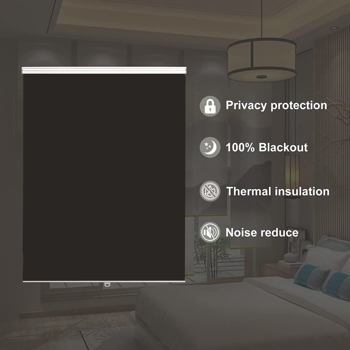 Joydeco Custom Classic Blackout Roller Shades
