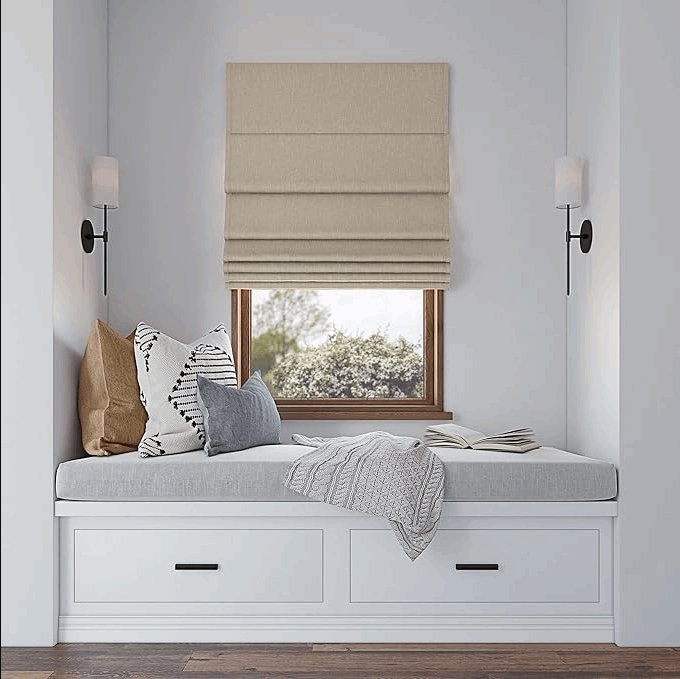 Joydeco Custom Motorization Blackout Roman Shades