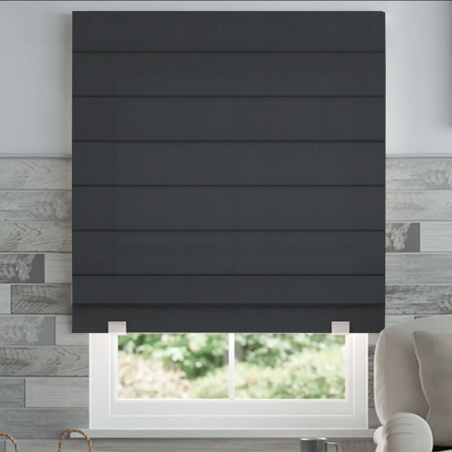 Joydeco Custom Motorization Blackout Roman Shades