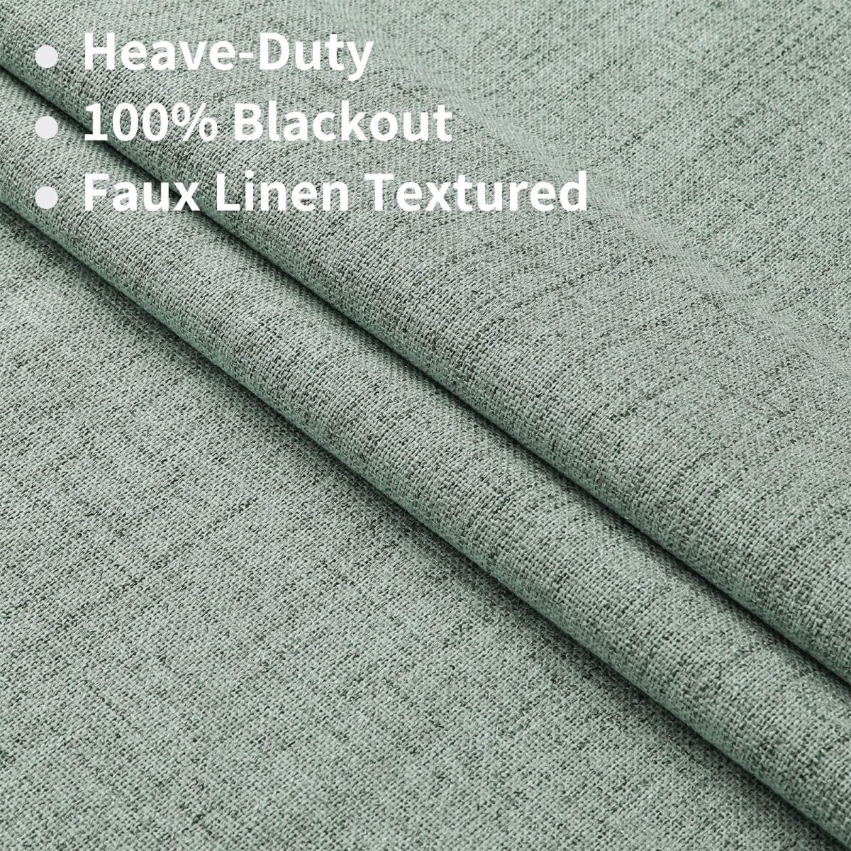 Joydeco Green Blackout Curtains for Living Room Bedroom French Door Curtains