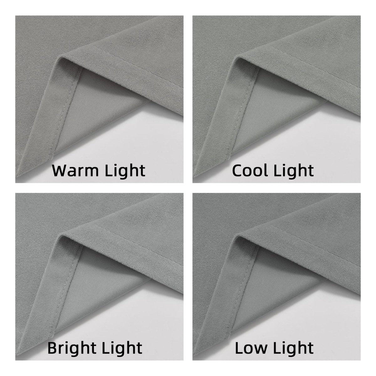 Joydeco Luxury Grey Velvet Blackout Curtains - 2 Panels, Thermal Insulated, Rod Pocket, Super Soft