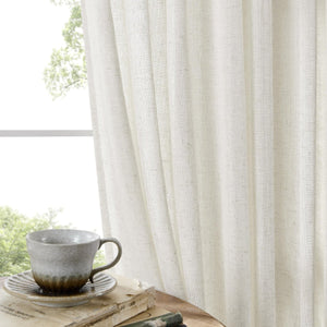 Joydeco Off White Linen Curtains for Living Room Patio Curtains