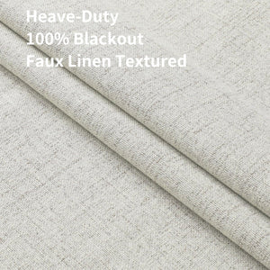 Joydeco White Blackout Curtains White for Living room French Doors Curtains