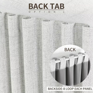 Joydeco White Blackout Curtains White for Living room French Doors Curtains