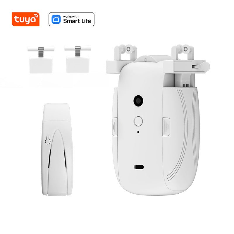Wifi Curtain Robot Smart Home Roman Rod Electric Curtain Companion Automatic Curtain Opener with Voice Control, Timer, Temperature and Light Sensor, for Google Home, for Siri Shortcuts,