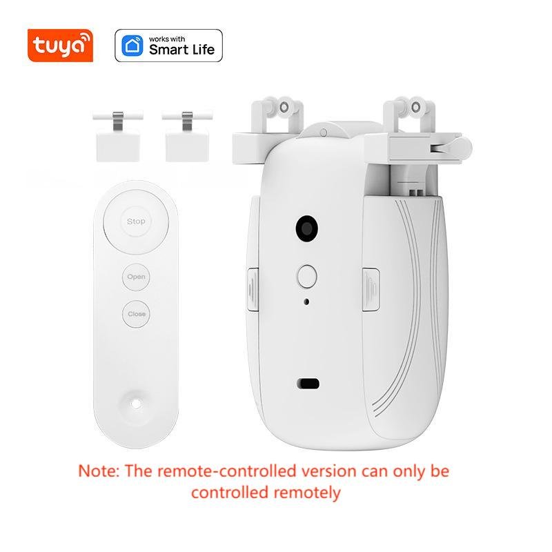 Wifi Curtain Robot Smart Home Roman Rod Electric Curtain Companion Automatic Curtain Opener with Voice Control, Timer, Temperature and Light Sensor, for Google Home, for Siri Shortcuts,