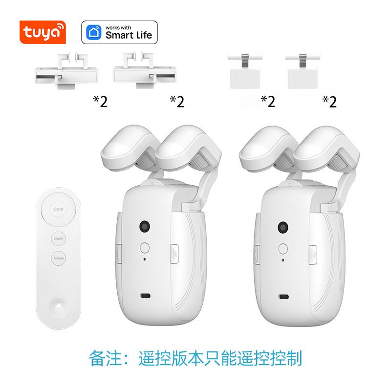 Wifi Curtain Robot Smart Home Roman Rod Electric Curtain Companion Automatic Curtain Opener with Voice Control, Timer, Temperature and Light Sensor, for Google Home, for Siri Shortcuts,