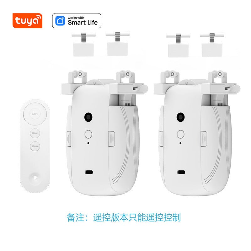 Wifi Curtain Robot Smart Home Roman Rod Electric Curtain Companion Automatic Curtain Opener with Voice Control, Timer, Temperature and Light Sensor, for Google Home, for Siri Shortcuts,