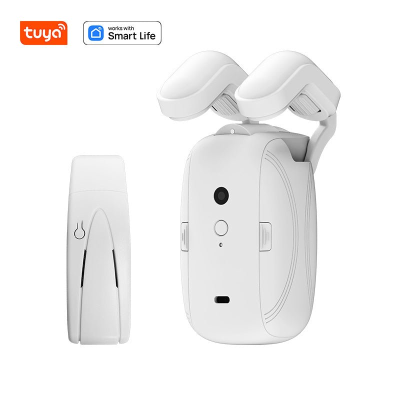 Wifi Curtain Robot Smart Home Roman Rod Electric Curtain Companion Automatic Curtain Opener with Voice Control, Timer, Temperature and Light Sensor, for Google Home, for Siri Shortcuts,