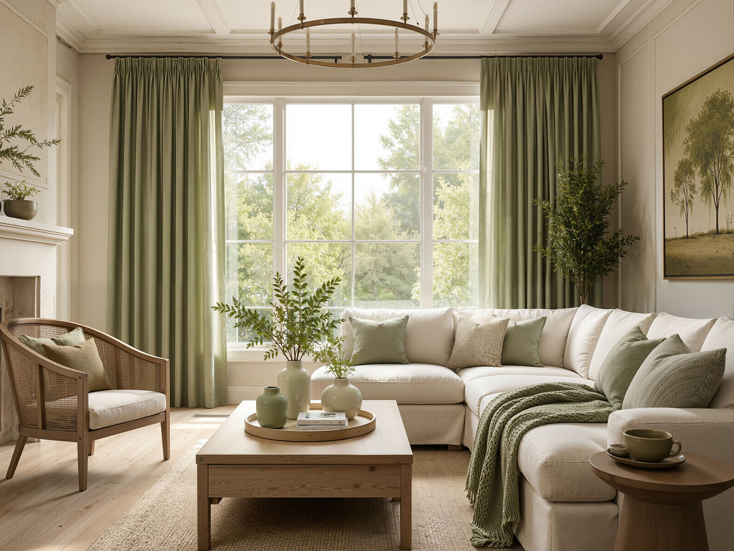 10 Stunning Matcha Room Esthetic Ideas Featuring Elegant Curtains