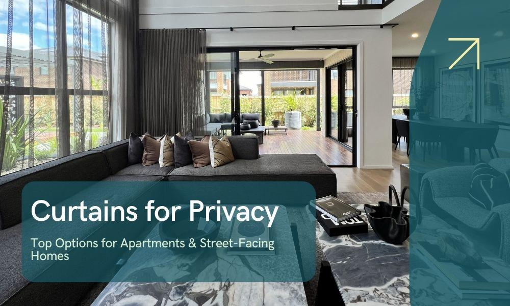 Joydeco privacy curtains for street-facing apartments and modern living rooms.