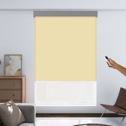 Joydeco Custom Motorization Blackout Roller Shades
