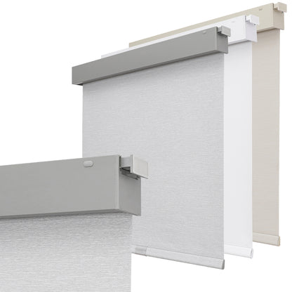 Joydeco 100% Blackout Roller Shades (Pro), Free-Stop Cordless Blinds for Windows, UV Protection, Natural Woven Blinds for Home and Office, Light-Proof Aluminum Cover