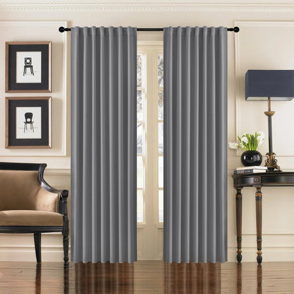 Joydeco Blackout Curtains 96 Inch Length 2 Panels Set for Bedroom-Royal Blue