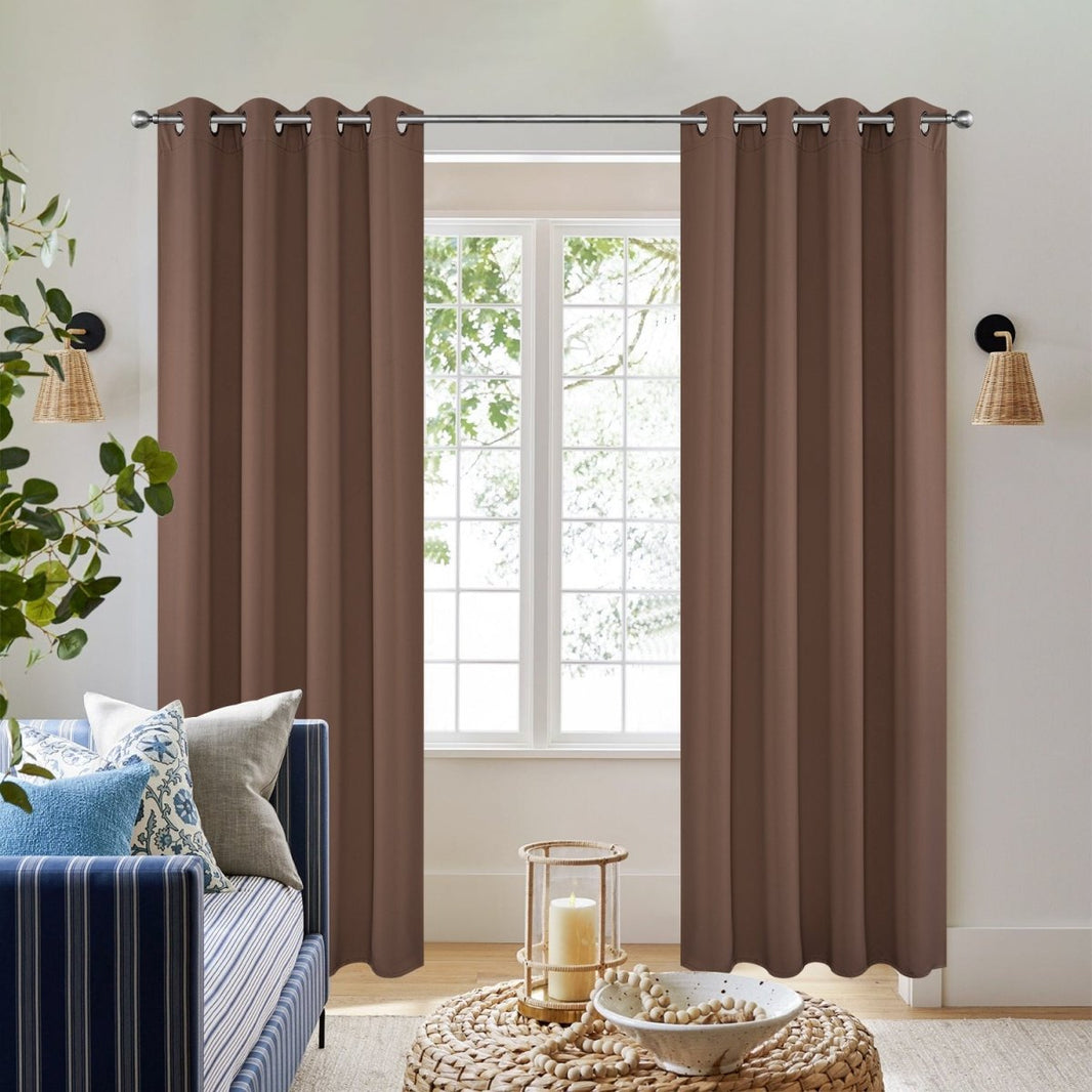 Joydeco Blackout Curtains Thermal Insulated Long Curtains& Drapes 2 Panels Set Various sizes and colors, suitable for living room and bedroom windows (Copy)