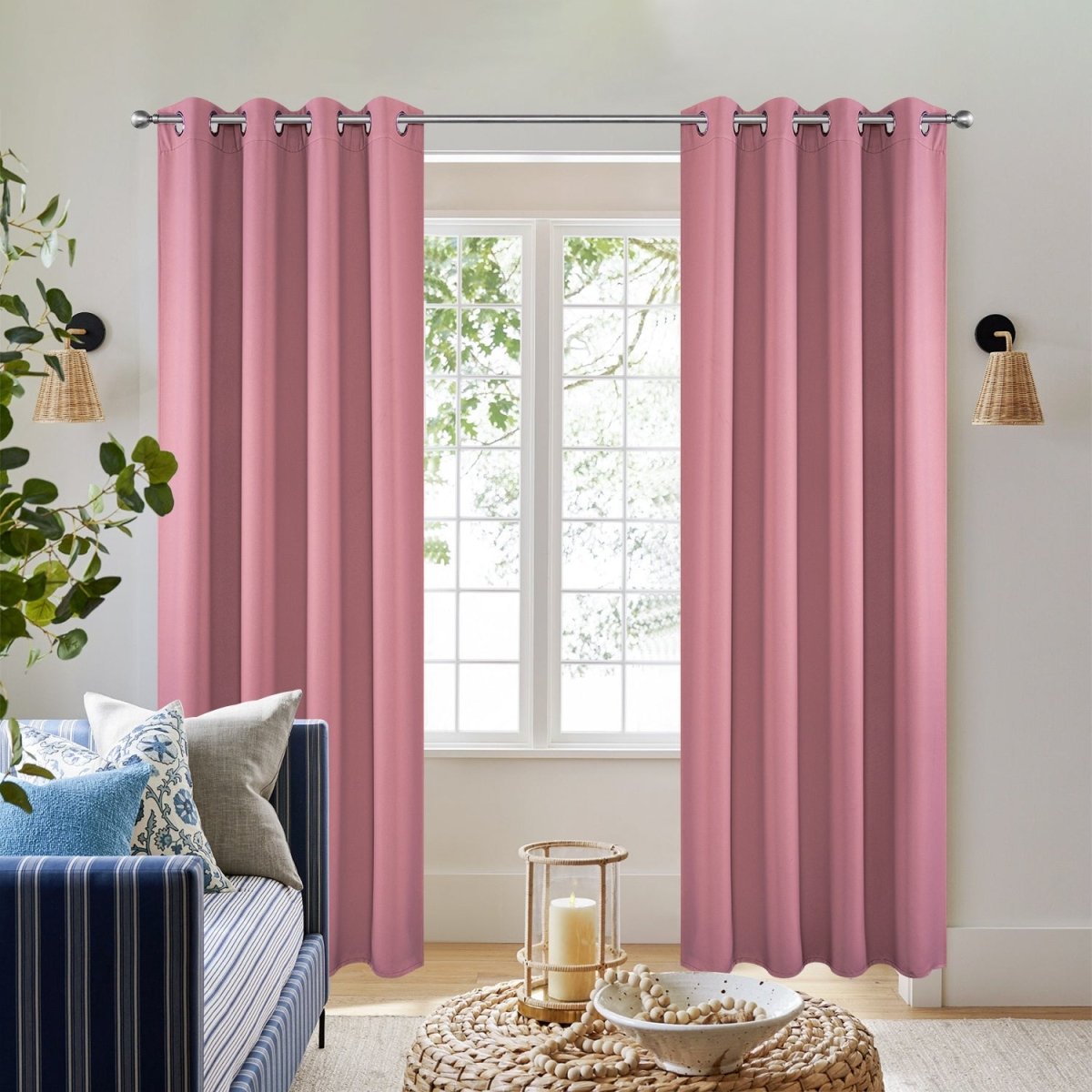 Joydeco Blackout Curtains Thermal Insulated Long Curtains& Drapes 2 Panels Set Various sizes and colors